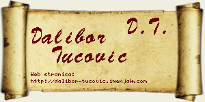 Dalibor Tucović vizit kartica
